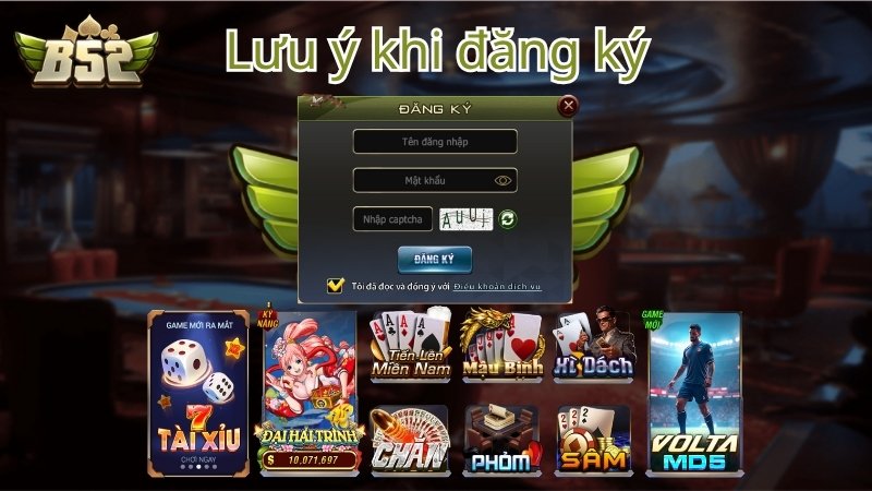 Một số lưu ý cho người mới khi đăng ký B52 Club